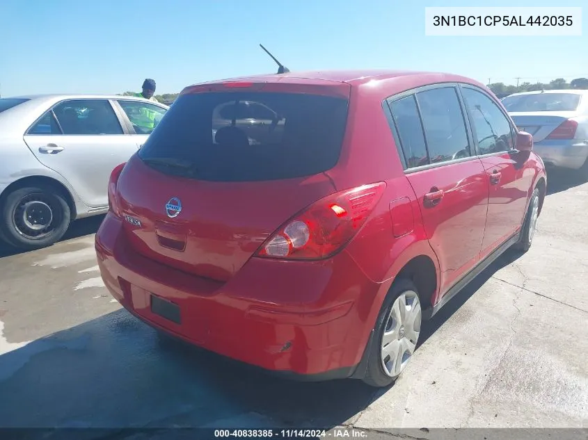 2010 Nissan Versa 1.8S VIN: 3N1BC1CP5AL442035 Lot: 40838385