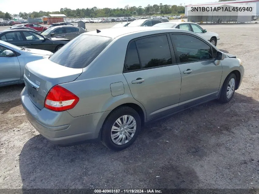 2010 Nissan Versa 1.8S VIN: 3N1BC1AP1AL456940 Lot: 40903187