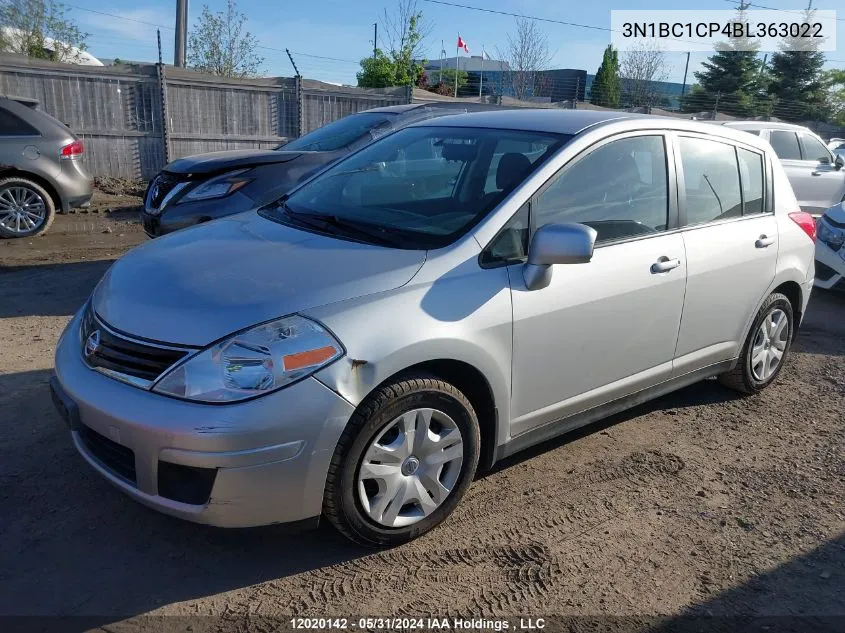 2011 Nissan Versa VIN: 3N1BC1CP4BL363022 Lot: 12020142