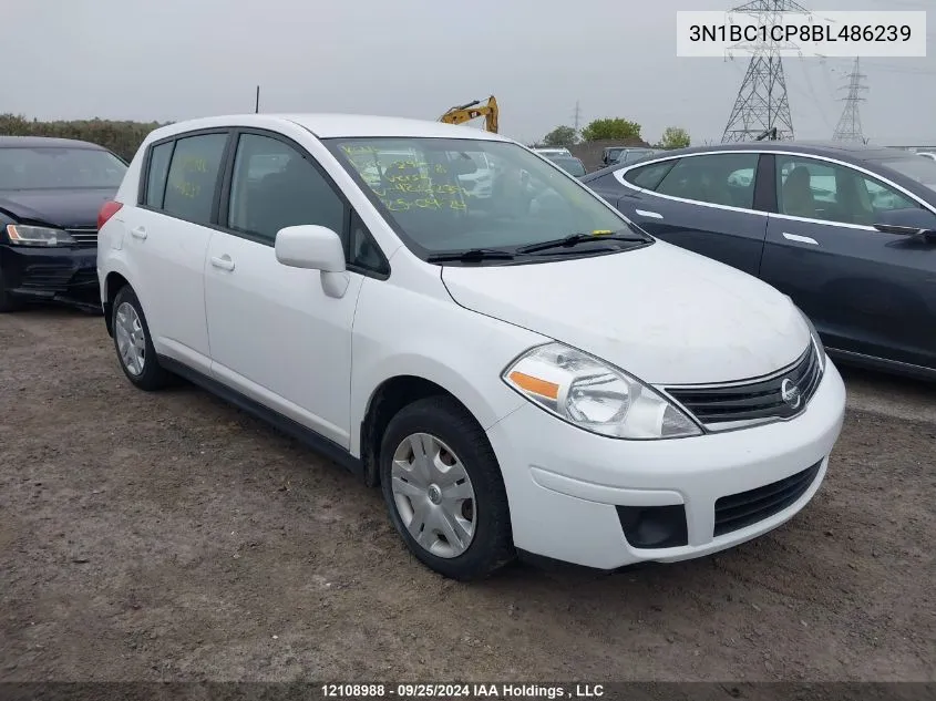 2011 Nissan Versa S/Sl VIN: 3N1BC1CP8BL486239 Lot: 12108988