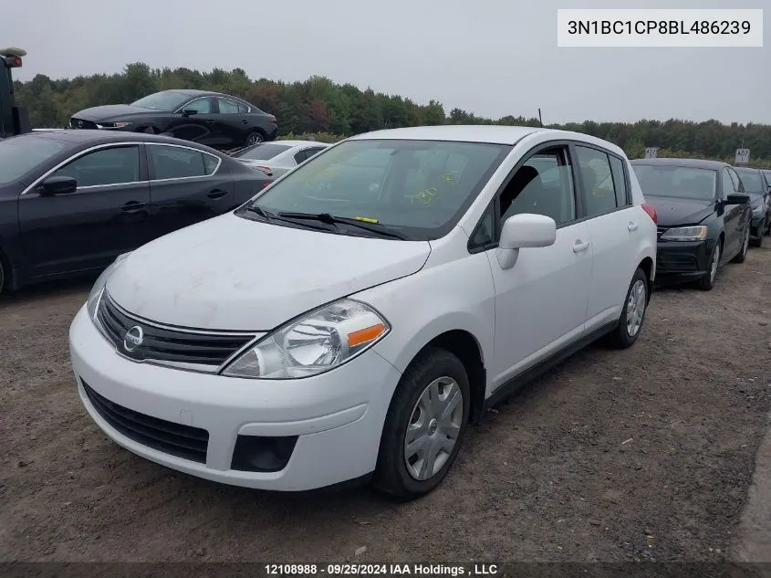 2011 Nissan Versa S/Sl VIN: 3N1BC1CP8BL486239 Lot: 12108988