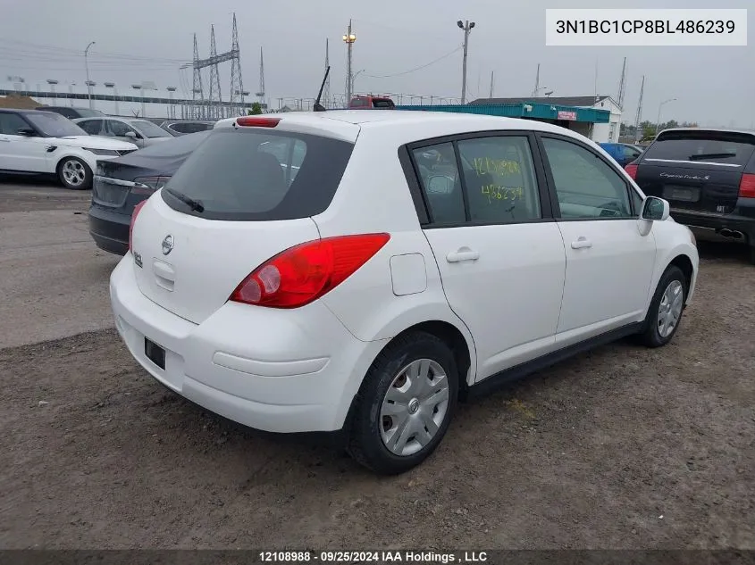 2011 Nissan Versa S/Sl VIN: 3N1BC1CP8BL486239 Lot: 12108988