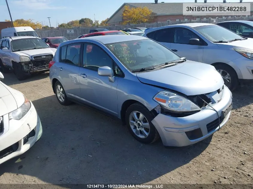 2011 Nissan Versa S/Sl VIN: 3N1BC1CP1BL482288 Lot: 12134713