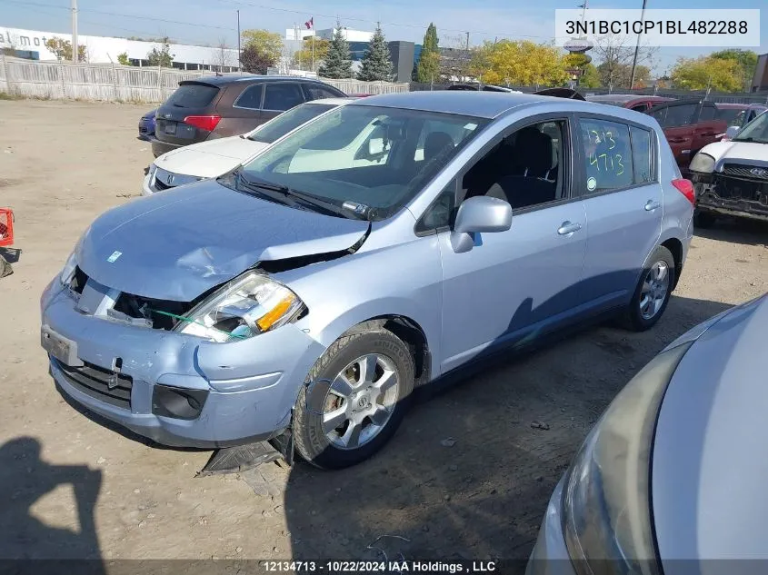 2011 Nissan Versa S/Sl VIN: 3N1BC1CP1BL482288 Lot: 12134713