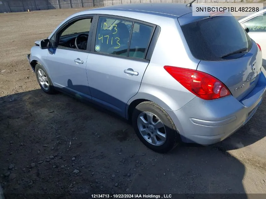 2011 Nissan Versa S/Sl VIN: 3N1BC1CP1BL482288 Lot: 12134713