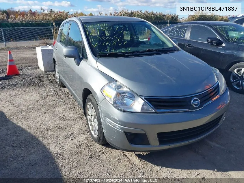 2011 Nissan Versa S/Sl VIN: 3N1BC1CP8BL471837 Lot: 12137402