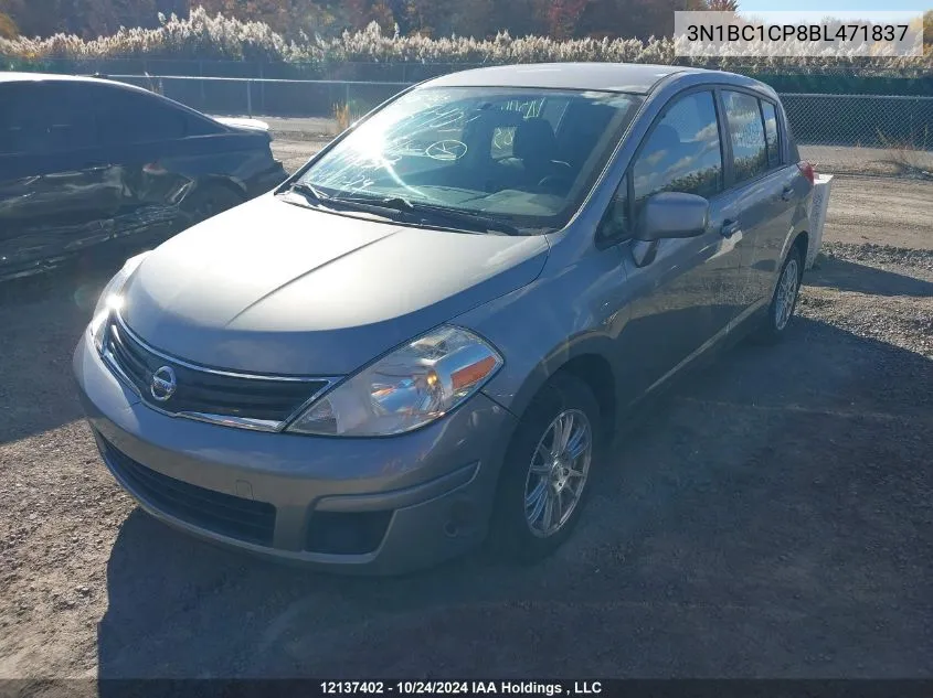 2011 Nissan Versa S/Sl VIN: 3N1BC1CP8BL471837 Lot: 12137402