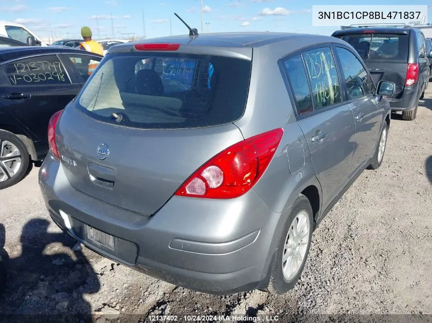 2011 Nissan Versa S/Sl VIN: 3N1BC1CP8BL471837 Lot: 12137402