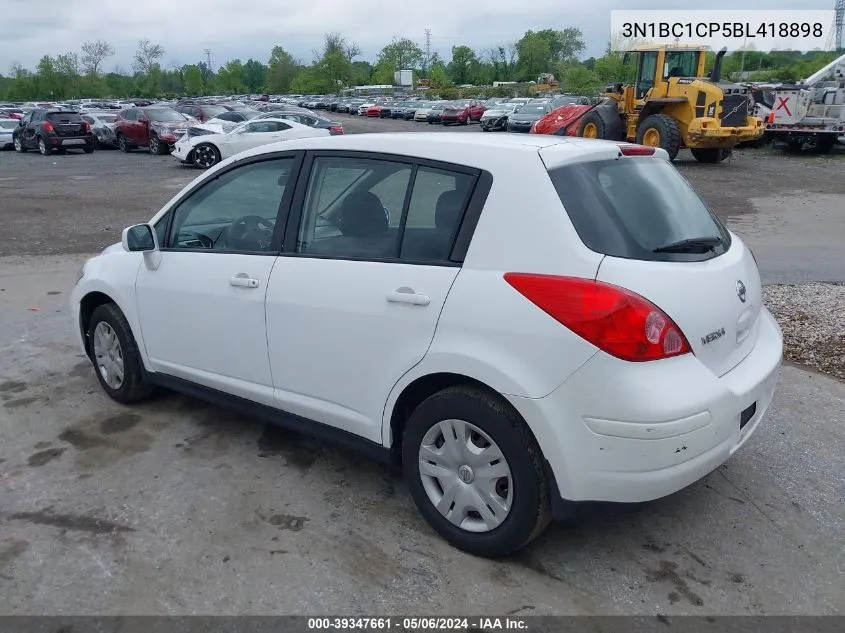 2011 Nissan Versa 1.8S VIN: 3N1BC1CP5BL418898 Lot: 39347661