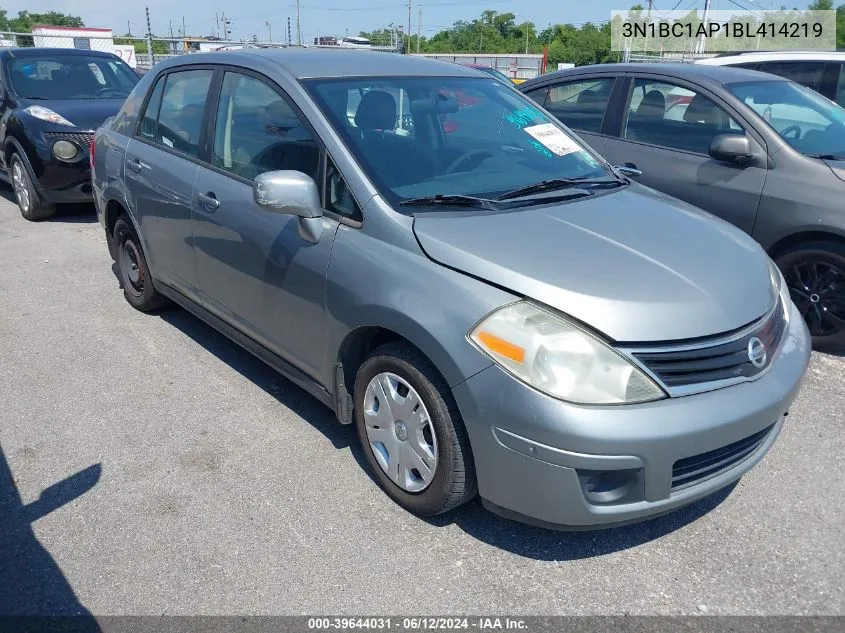 2011 Nissan Versa 1.8S VIN: 3N1BC1AP1BL414219 Lot: 39644031