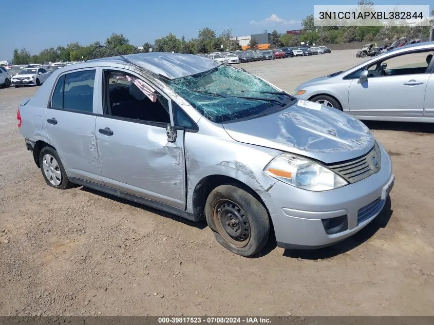 2011 Nissan Versa 1.6 VIN: 3N1CC1APXBL382844 Lot: 39817523