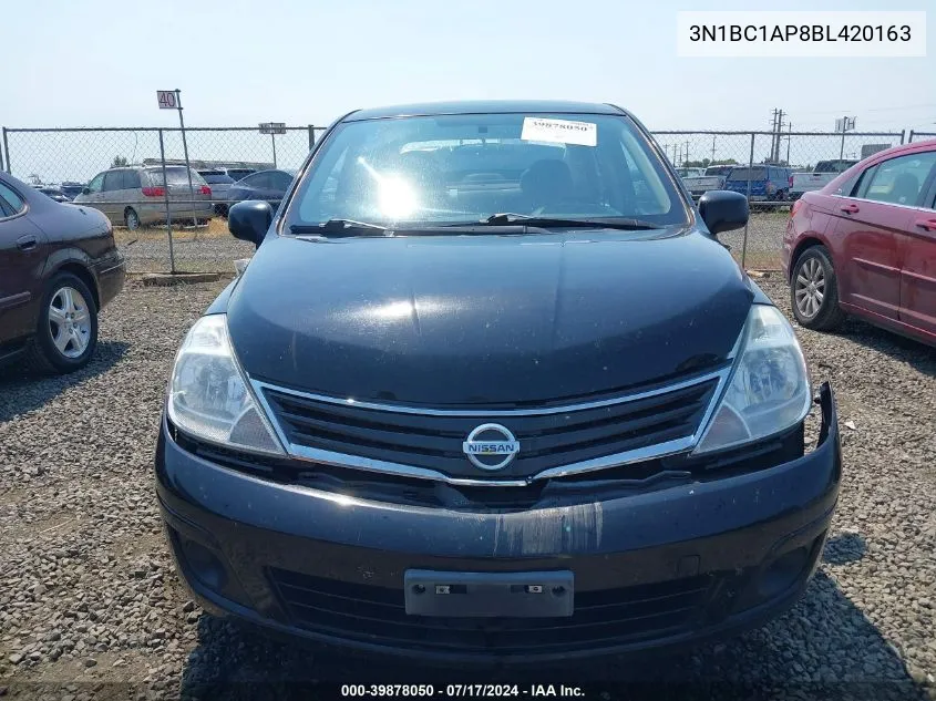 2011 Nissan Versa 1.8S VIN: 3N1BC1AP8BL420163 Lot: 39878050