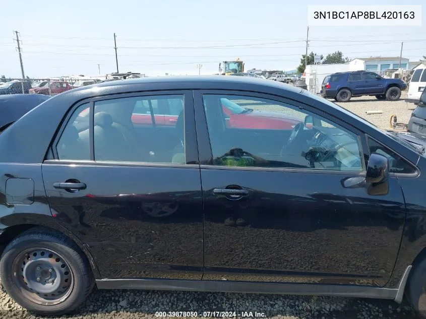 2011 Nissan Versa 1.8S VIN: 3N1BC1AP8BL420163 Lot: 39878050