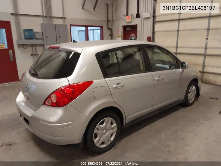 2011 Nissan Versa 1.8S VIN: 3N1BC1CP2BL408197 Lot: 39934308