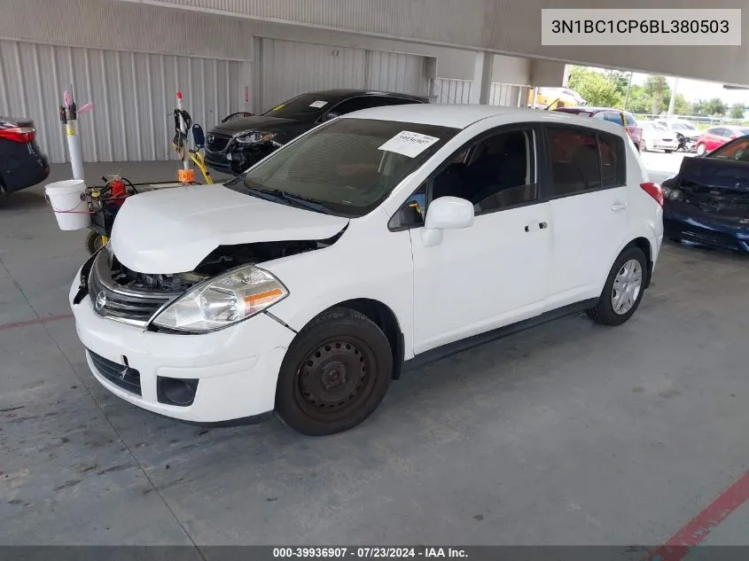 2011 Nissan Versa 1.8S VIN: 3N1BC1CP6BL380503 Lot: 39936907