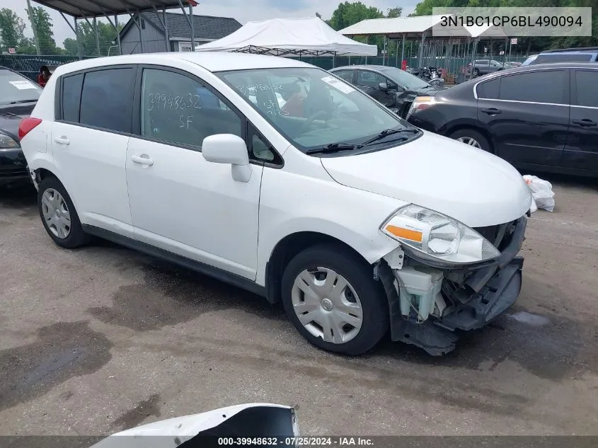 2011 Nissan Versa 1.8S VIN: 3N1BC1CP6BL490094 Lot: 39948632