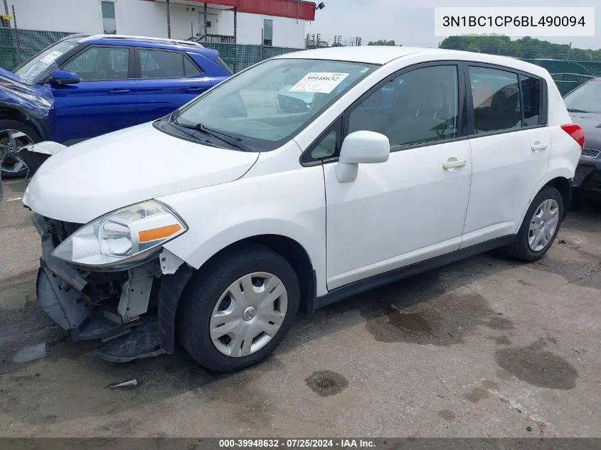 2011 Nissan Versa 1.8S VIN: 3N1BC1CP6BL490094 Lot: 39948632