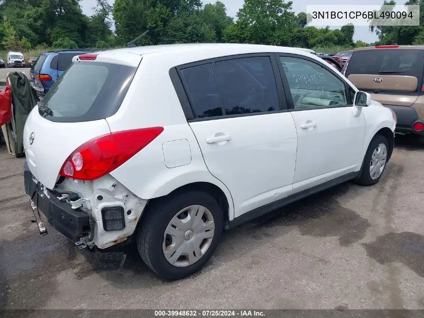 2011 Nissan Versa 1.8S VIN: 3N1BC1CP6BL490094 Lot: 39948632