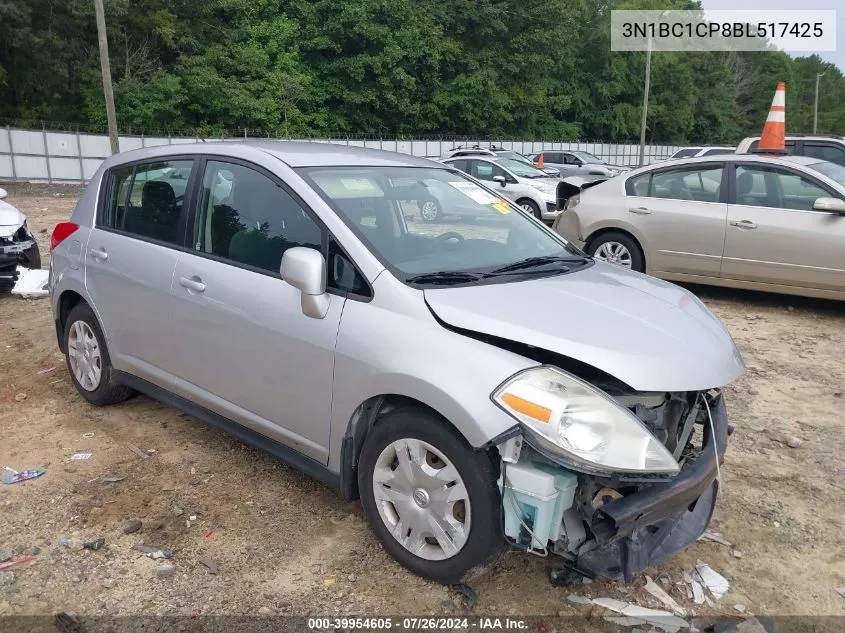 2011 Nissan Versa S/Sl VIN: 3N1BC1CP8BL517425 Lot: 39954605