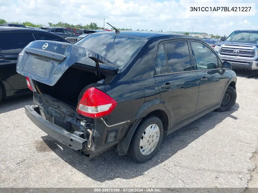 2011 Nissan Versa 1.6 VIN: 3N1CC1AP7BL421227 Lot: 39970390