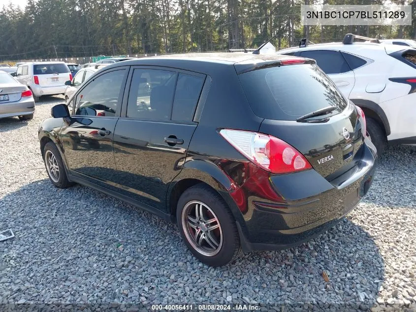 2011 Nissan Versa 1.8S VIN: 3N1BC1CP7BL511289 Lot: 40056411