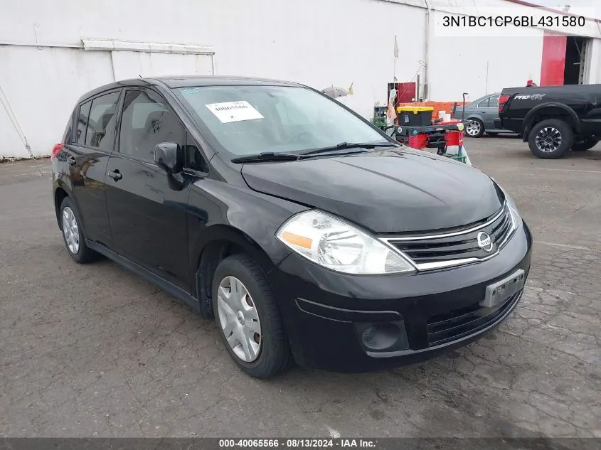 2011 Nissan Versa S/Sl VIN: 3N1BC1CP6BL431580 Lot: 40065566