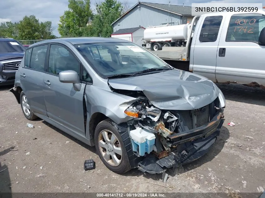 2011 Nissan Versa 1.8Sl VIN: 3N1BC1CP6BL392599 Lot: 40141712