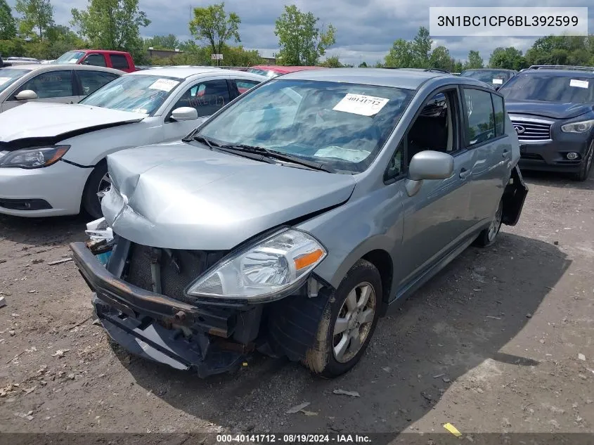 2011 Nissan Versa 1.8Sl VIN: 3N1BC1CP6BL392599 Lot: 40141712