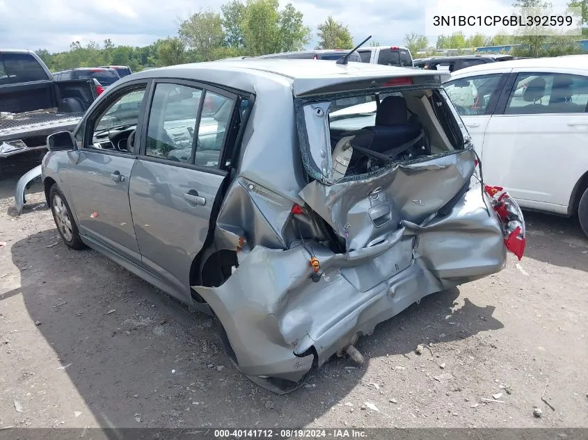 2011 Nissan Versa 1.8Sl VIN: 3N1BC1CP6BL392599 Lot: 40141712