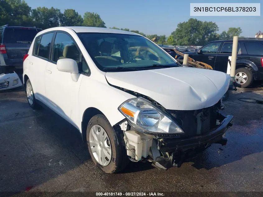 3N1BC1CP6BL378203 2011 Nissan Versa 1.8S/1.8Sl