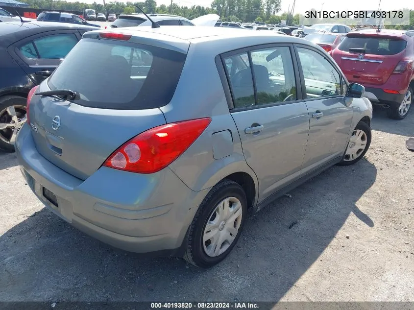 2011 Nissan Versa 1.8S VIN: 3N1BC1CP5BL493178 Lot: 40193820