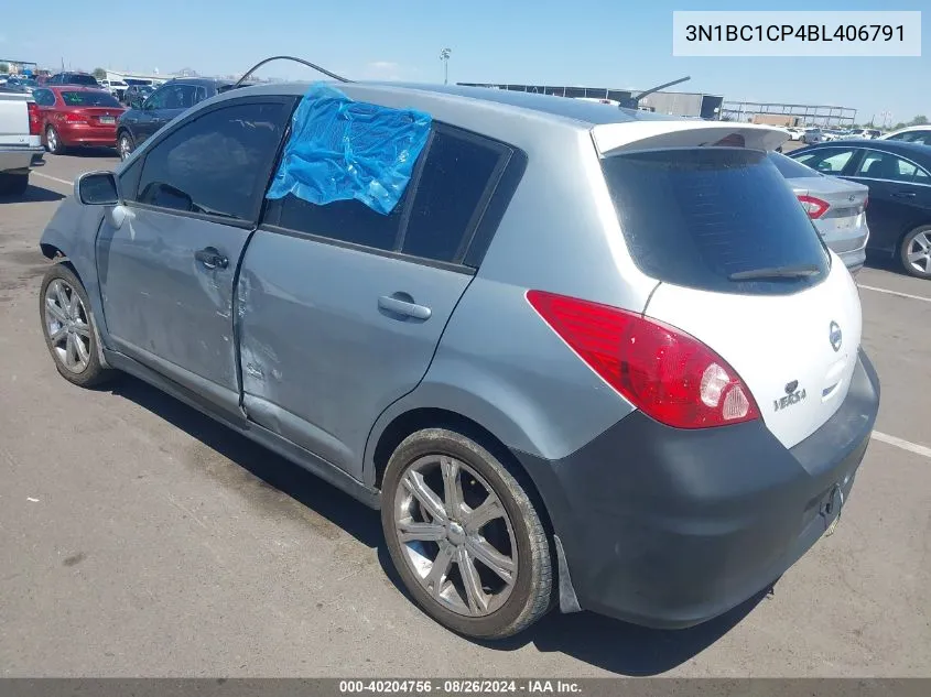 2011 Nissan Versa 1.8S VIN: 3N1BC1CP4BL406791 Lot: 40204756