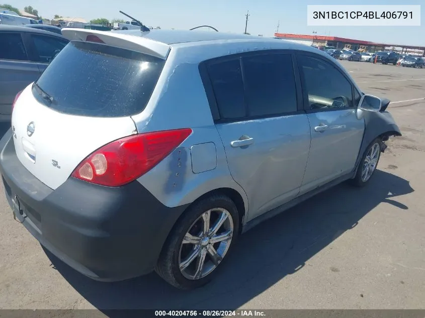 2011 Nissan Versa 1.8S VIN: 3N1BC1CP4BL406791 Lot: 40204756