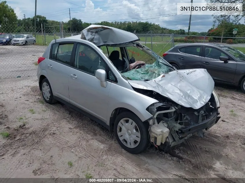 2011 Nissan Versa S/Sl VIN: 3N1BC1CP8BL510846 Lot: 40205807