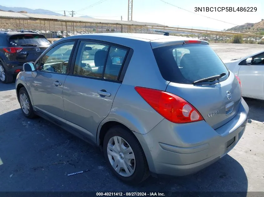 2011 Nissan Versa 1.8S VIN: 3N1BC1CP5BL486229 Lot: 40211412