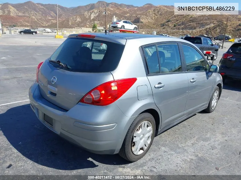 2011 Nissan Versa 1.8S VIN: 3N1BC1CP5BL486229 Lot: 40211412