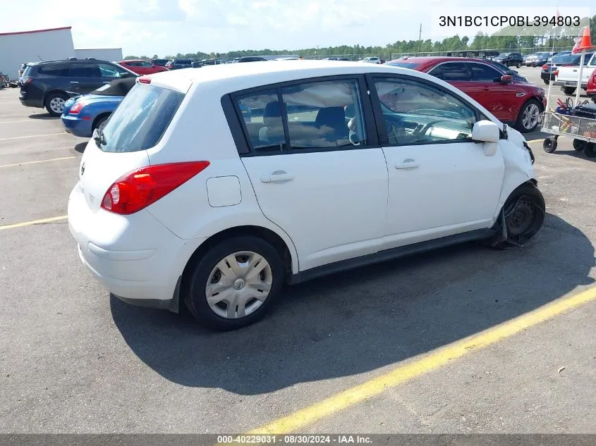 2011 Nissan Versa 1.8S VIN: 3N1BC1CP0BL394803 Lot: 40229031