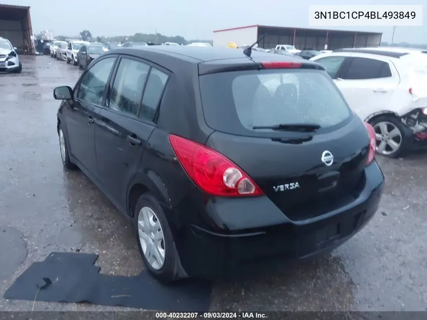 2011 Nissan Versa 1.8S VIN: 3N1BC1CP4BL493849 Lot: 40232207