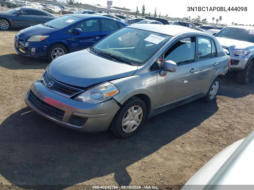 2011 Nissan Versa 1.8S VIN: 3N1BC1AP0BL444098 Lot: 40242764