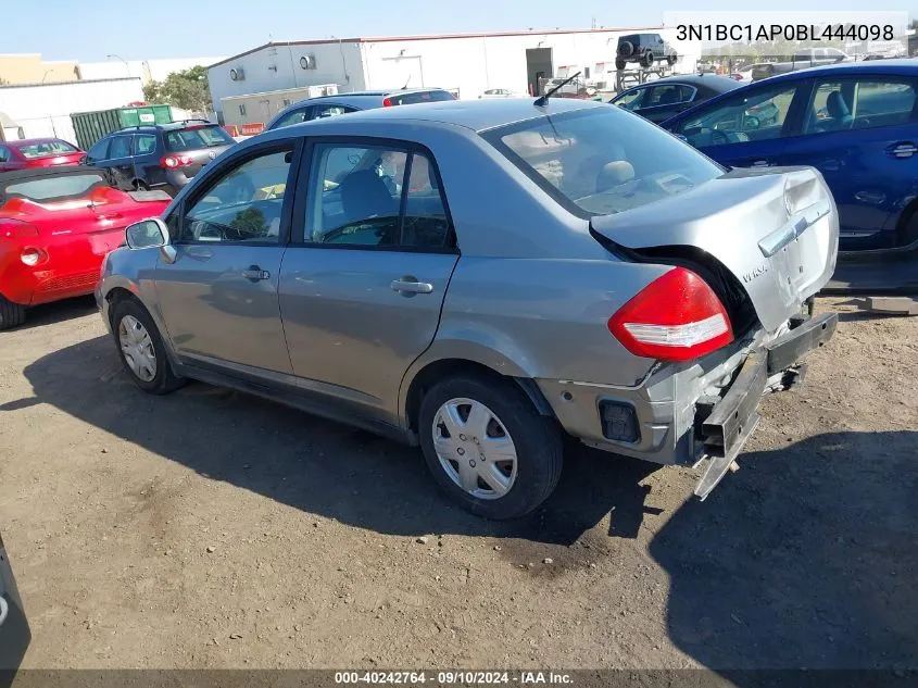 3N1BC1AP0BL444098 2011 Nissan Versa 1.8S