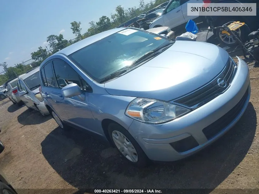 2011 Nissan Versa 1.8S VIN: 3N1BC1CP5BL406346 Lot: 40263421