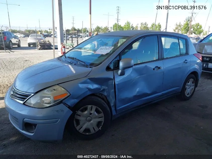 2011 Nissan Versa S/Sl VIN: 3N1BC1CP0BL391576 Lot: 40272437