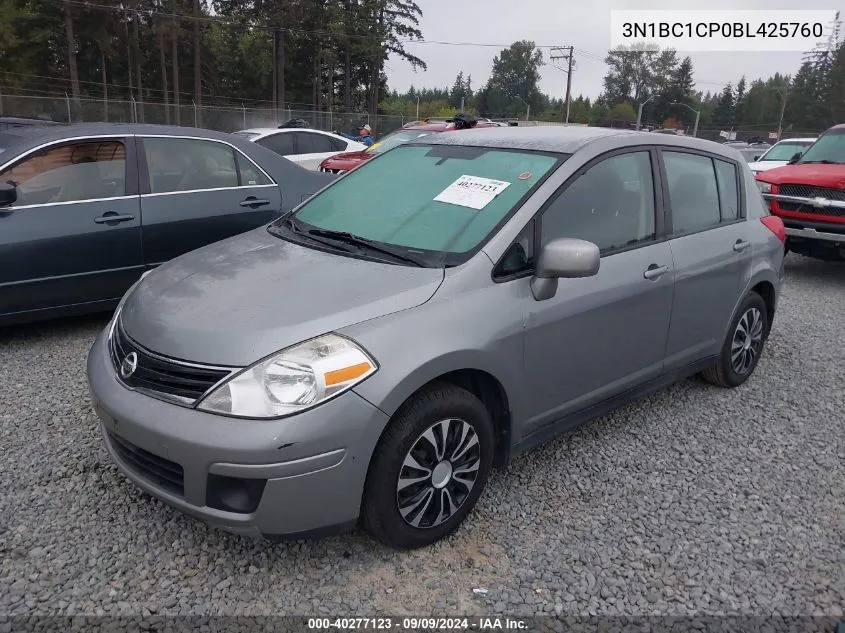 2011 Nissan Versa 1.8S VIN: 3N1BC1CP0BL425760 Lot: 40277123