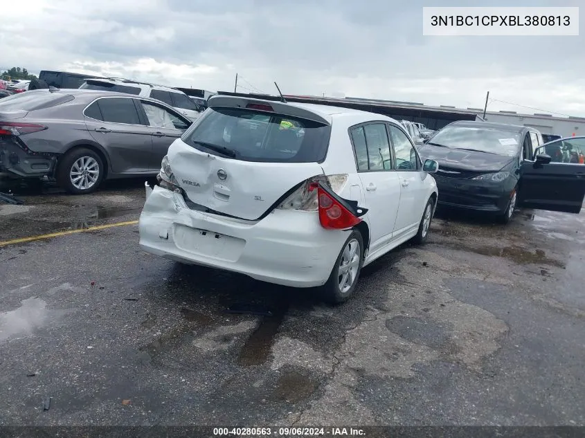 2011 Nissan Versa 1.8Sl VIN: 3N1BC1CPXBL380813 Lot: 40280563