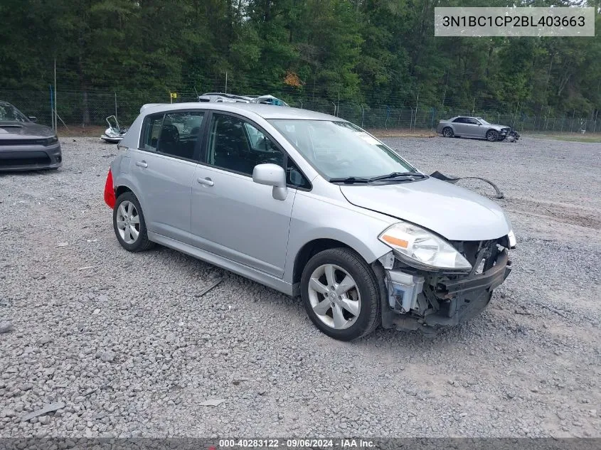 2011 Nissan Versa 1.8Sl VIN: 3N1BC1CP2BL403663 Lot: 40283122