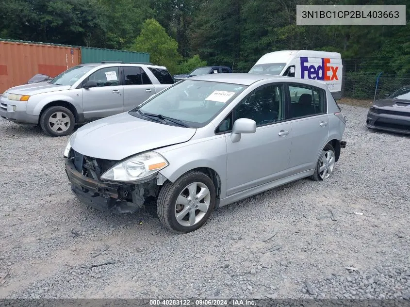 2011 Nissan Versa 1.8Sl VIN: 3N1BC1CP2BL403663 Lot: 40283122