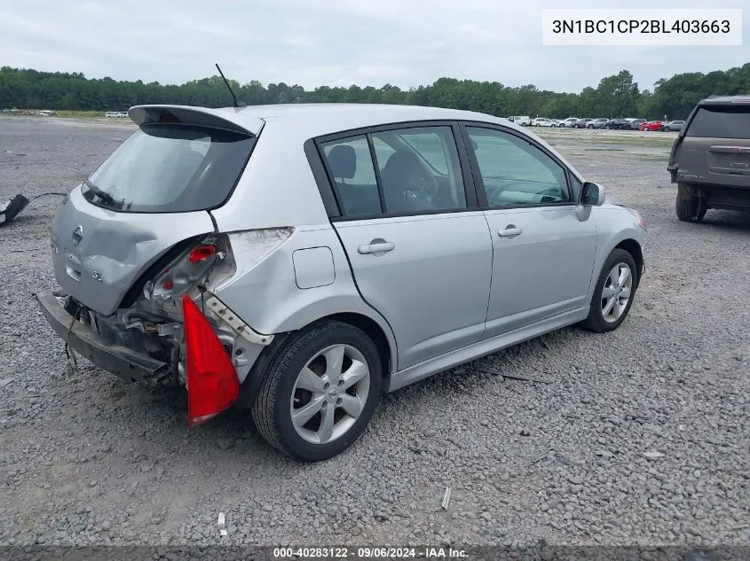 2011 Nissan Versa 1.8Sl VIN: 3N1BC1CP2BL403663 Lot: 40283122