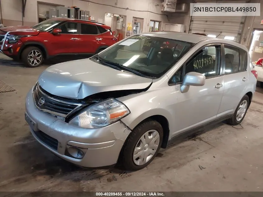 2011 Nissan Versa S/Sl VIN: 3N1BC1CP0BL449850 Lot: 40289455