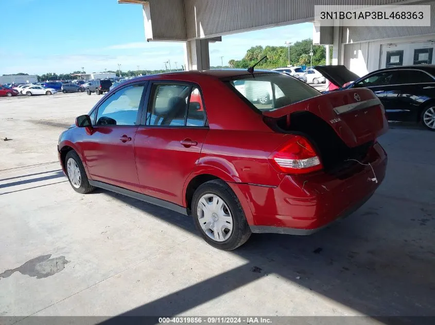 2011 Nissan Versa S/Sl VIN: 3N1BC1AP3BL468363 Lot: 40319856