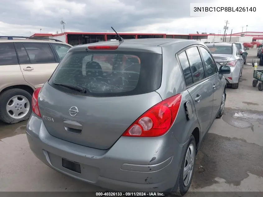 2011 Nissan Versa 1.8S VIN: 3N1BC1CP8BL426140 Lot: 40326133